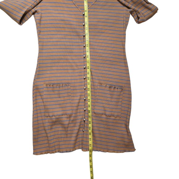 Whiteroom and Cactus Dress- Brown with Blue‎ Stripes - Picture 6 of 6